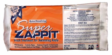 ALL POOL CHEMICALS - SUPER ZAPPIT CAL HYPO at Gorman Company